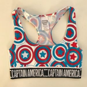 NWOT-Marvel Captain America Sports Bra