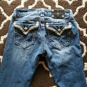 White trimed Miss Me's