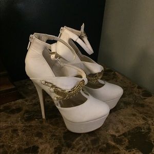 White stilettos