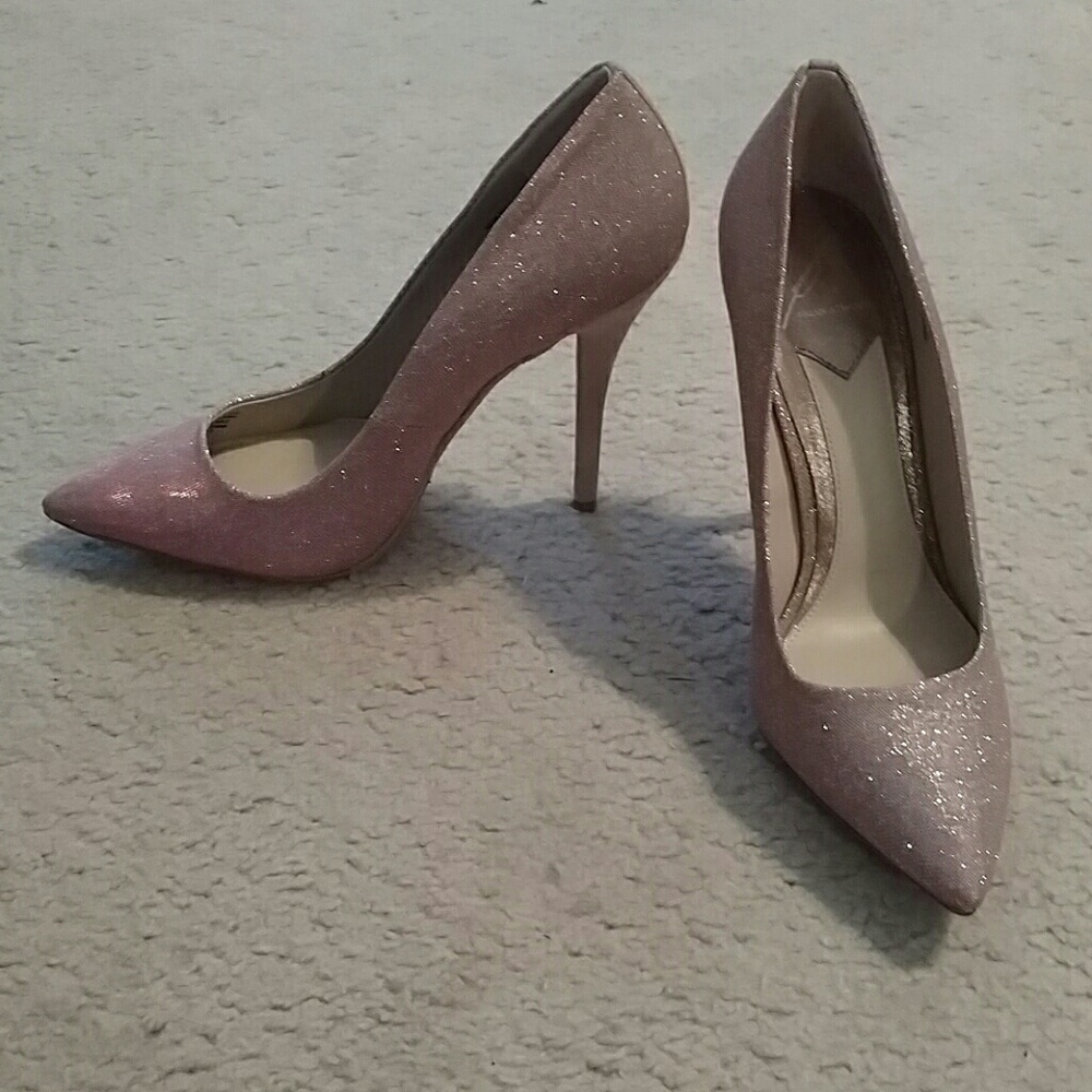 B Brian Atwood Blush Sparkle Desire Sz 8 NWT