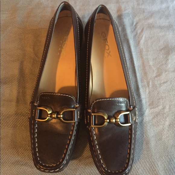 Geox brown leather loafers. Size 7 - Picture 2 of 3