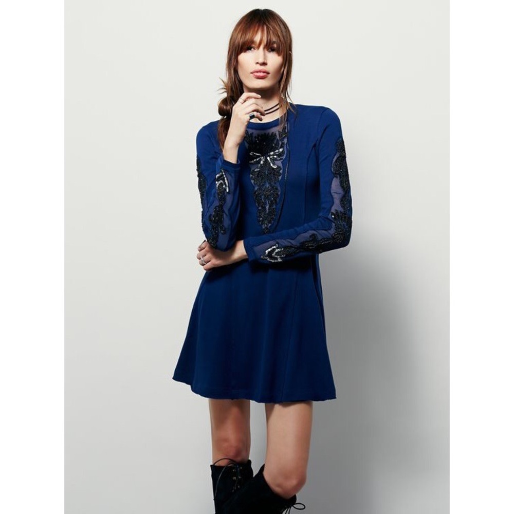 Free People Romantics Black Forest Dress XS