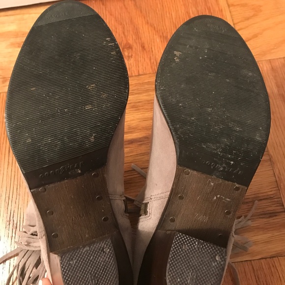Sam Edelman Taupe Fringed Suede Ankle Boots Sz 7.5 - Picture 7 of 7