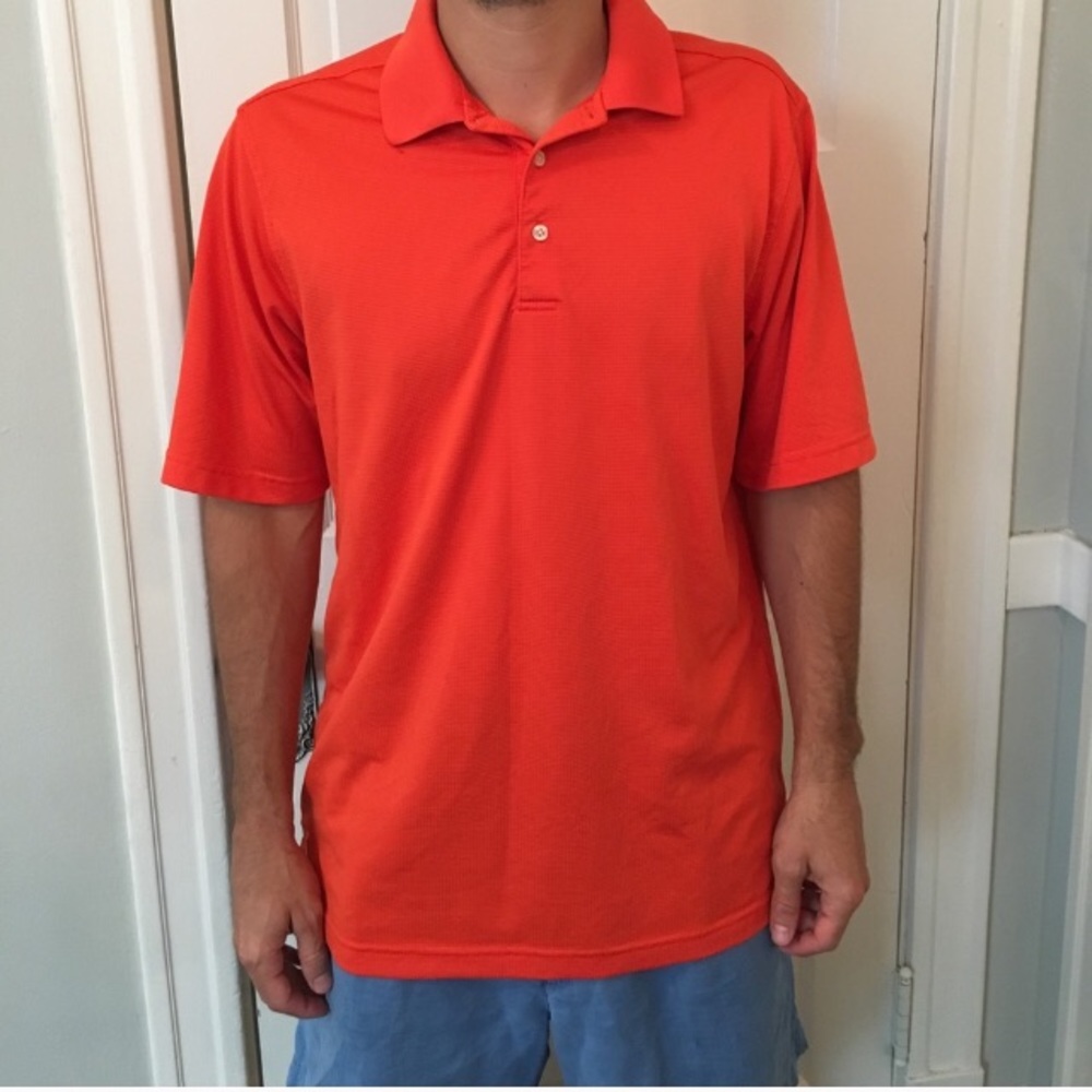 Orange golf shirt