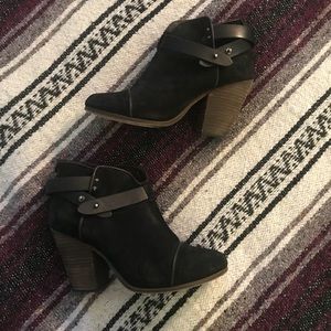 Rag & Bone “Harrow” Black Suede Bootie