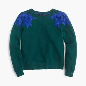 J. Crew Floral Appliqué Sweatshirt
