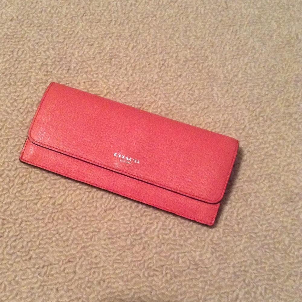 Coach Pink Leather Wallet