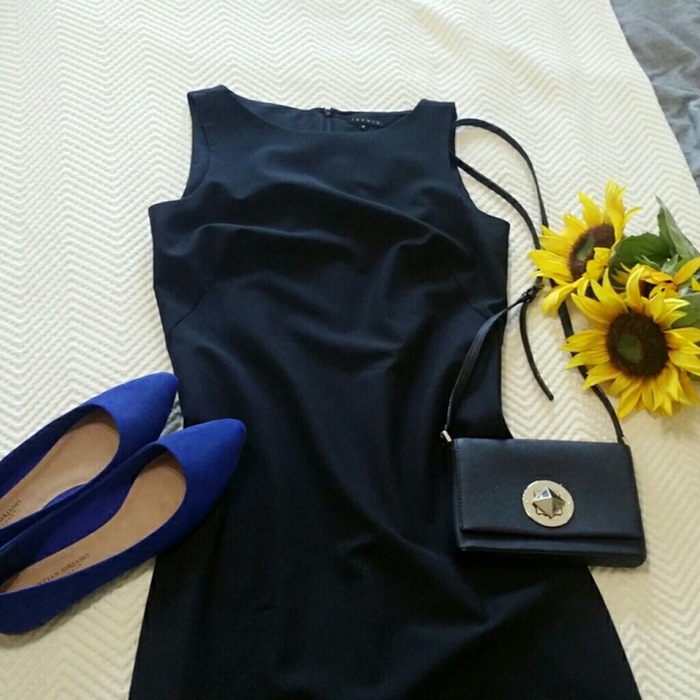 Theory black sheath dress