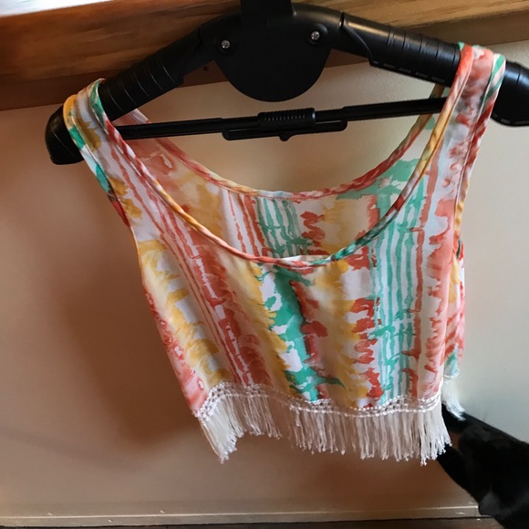Fun chiffon crop top - bundle 3 tops for $20 - Picture 3 of 5