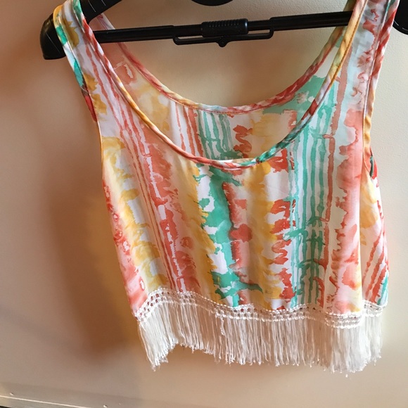 Fun chiffon crop top - bundle 3 tops for $20 - Picture 4 of 5