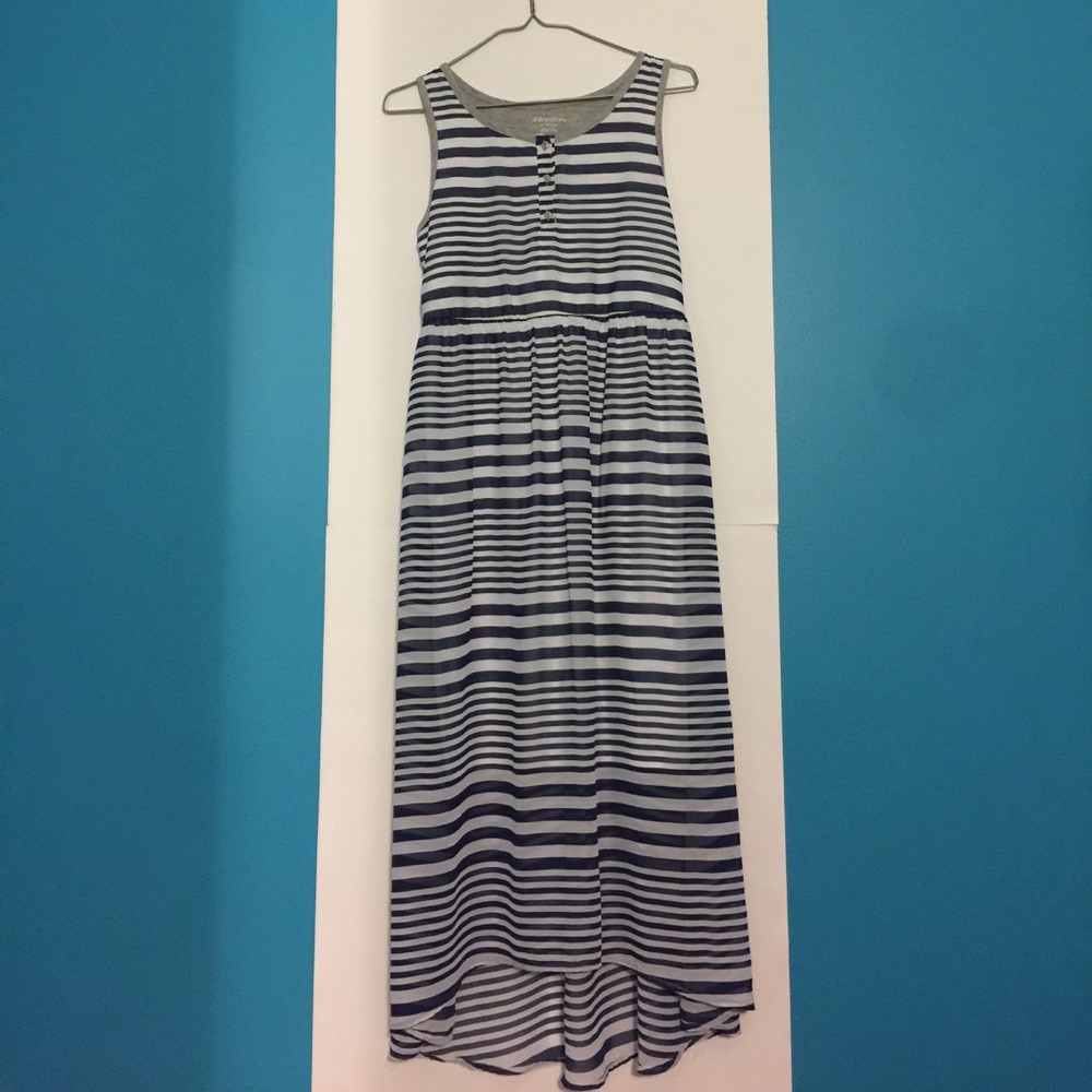 Xhilaration Kids blue and white maxi dress