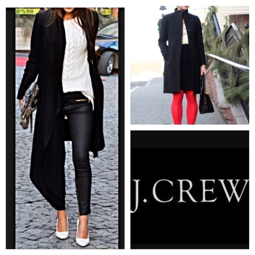 Sold Out J Crew Double- Cloth Funnel Coat