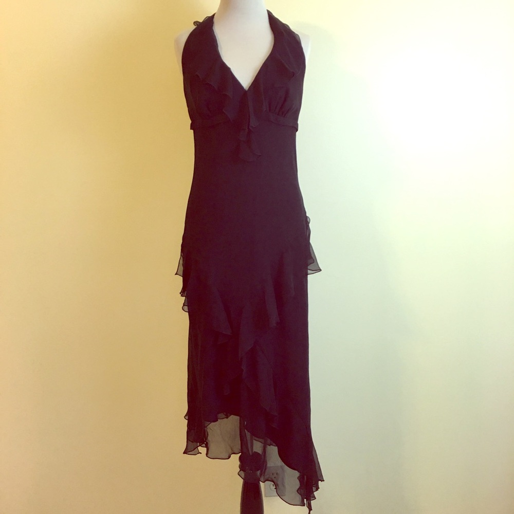 Moda International🌀AMAZING WATERFALL RUFFLE LBD