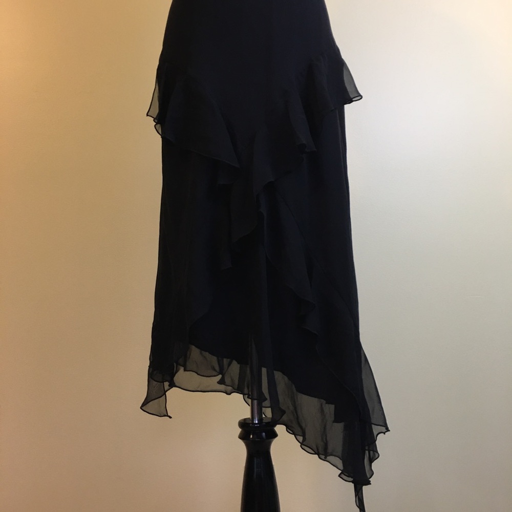 Moda International🌀AMAZING WATERFALL RUFFLE LBD - Picture 3 of 8