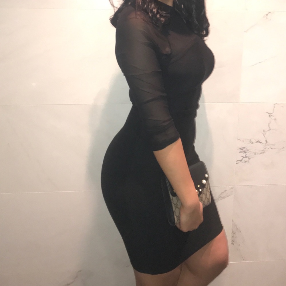 Black bandage dress