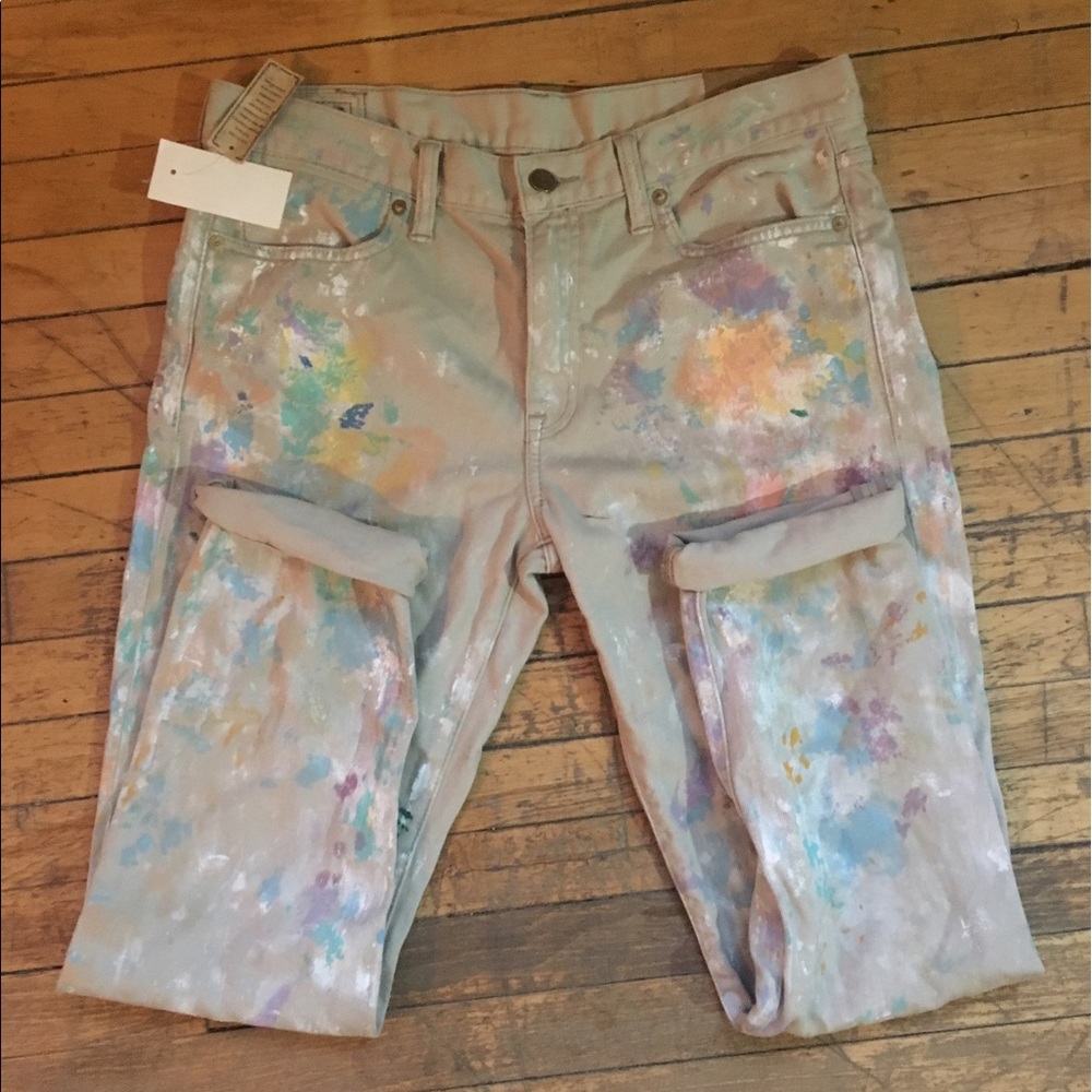 Ralph Lauren Astor Boyfriend Paint Splatter Jeans - Picture 4 of 7