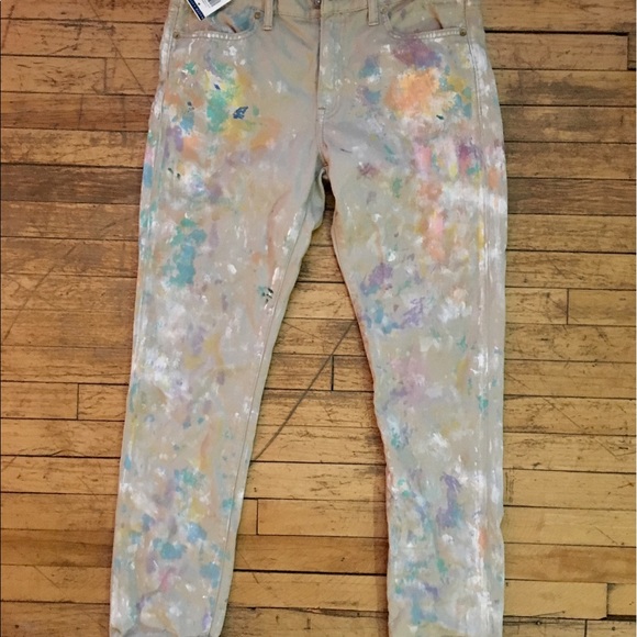 Ralph Lauren Astor Boyfriend Paint Splatter Jeans - Picture 5 of 7