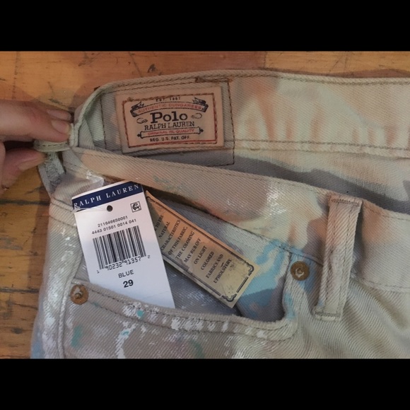 Ralph Lauren Astor Boyfriend Paint Splatter Jeans - Picture 7 of 7