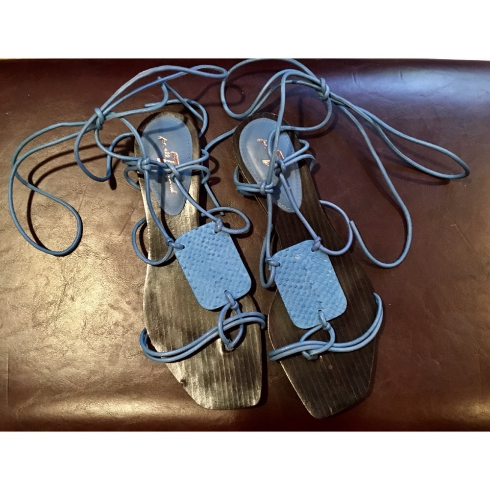 Blue 7 For All Mankind Spartan sandals