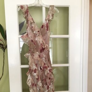 Silk floral summer dress