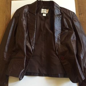 Leather blazer