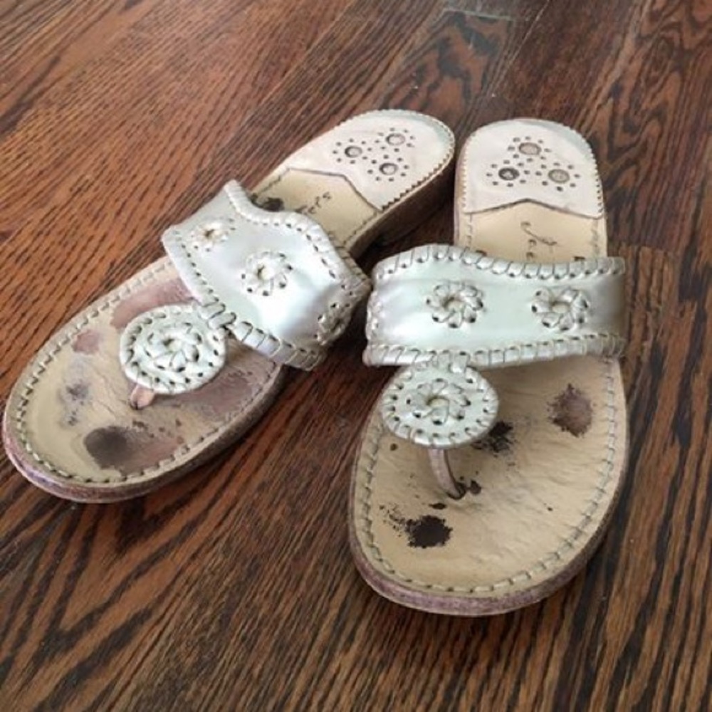 Gold jack Rogers sandals