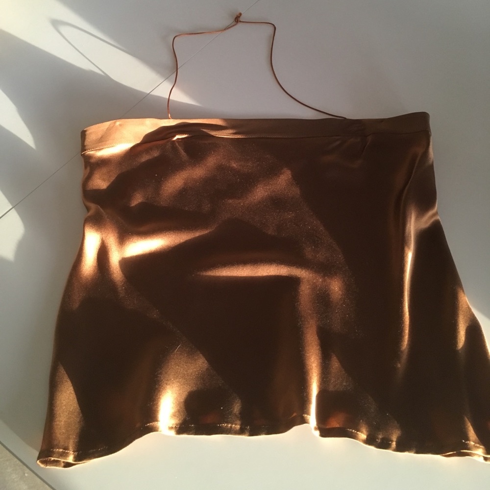 Yves Saint Laurent 100% silk cami in bronze/gold