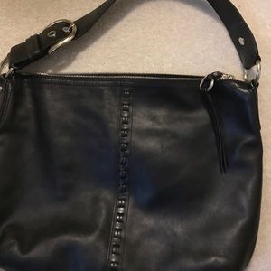 Coach Black Leather Hobo Bag
