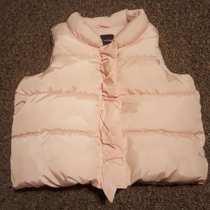 Gap pale pink puffer vest