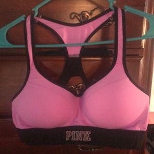 USED VS PINK ULTIMATE PUSH-UP SPORT BRA. SIZE L