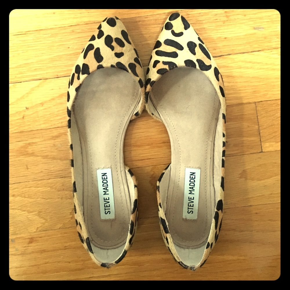 Steve Madden leopard flats