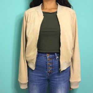 PacSun Beige Bomber Jacket