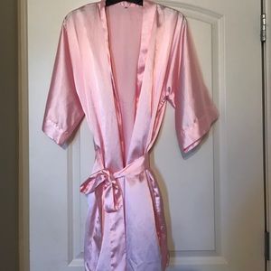 Silk pink robe