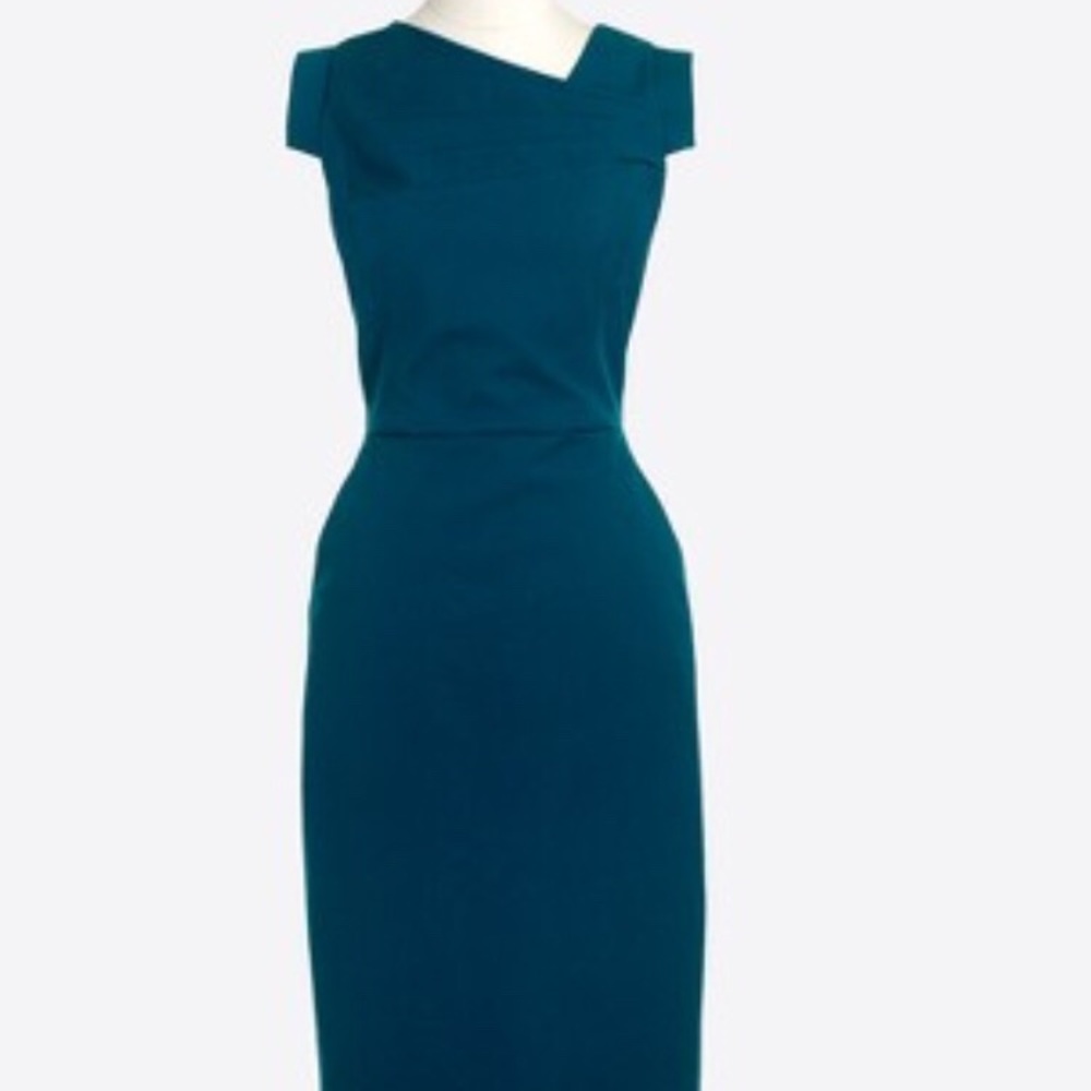 J.Crew Origami Sheath Dress 00 in India Blue