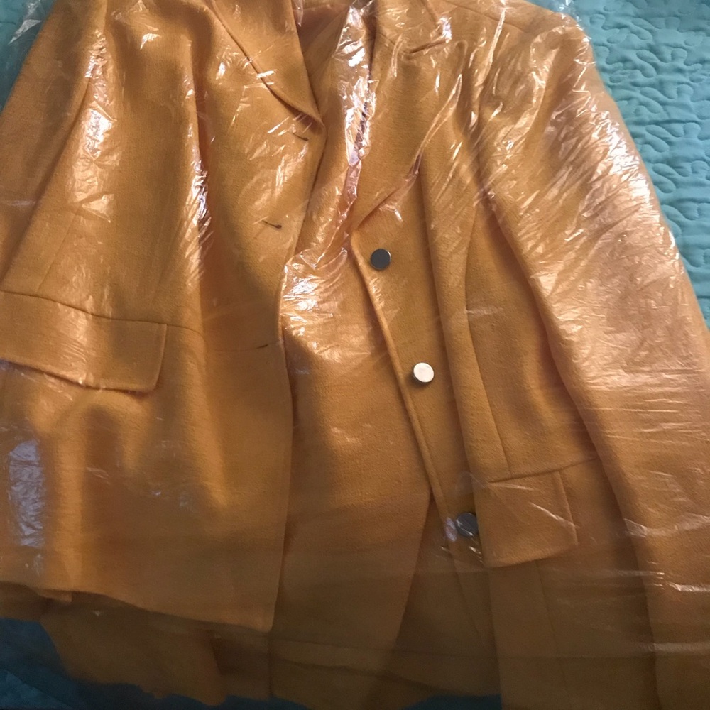 Yellow Two Piece Suit with Silver Buttons