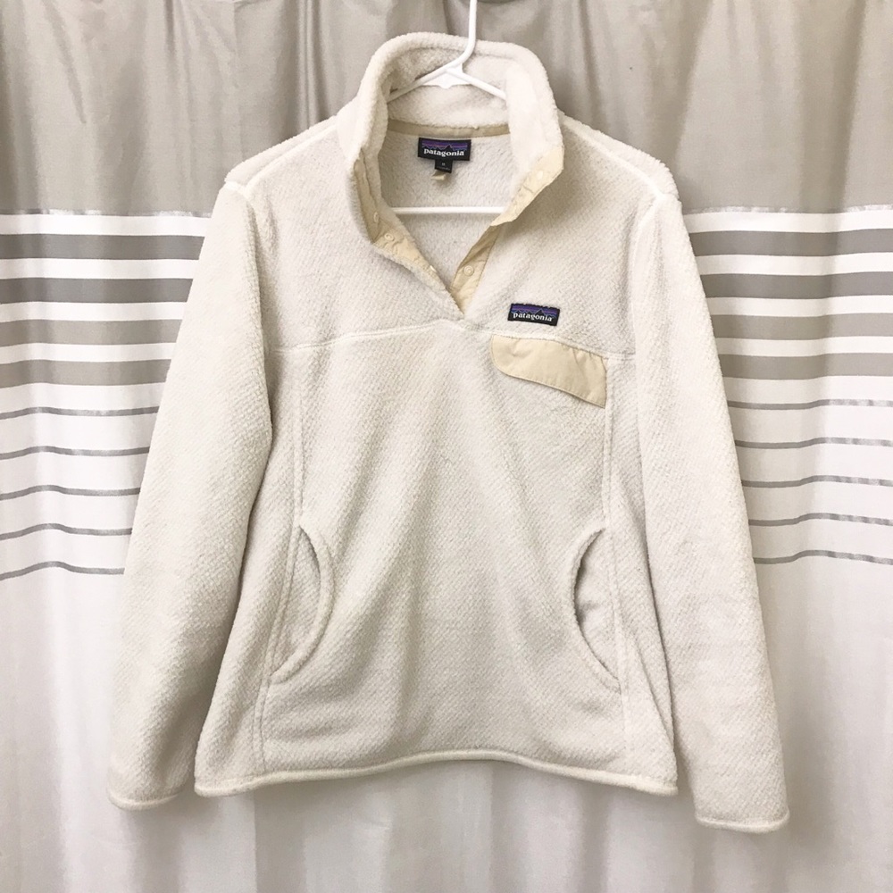 Patagonia Re-Tool Snap-T Pullover Raw Linen/White