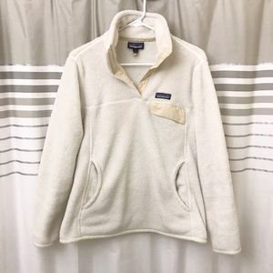 Patagonia Re-Tool Snap-T Pullover Raw Linen/White