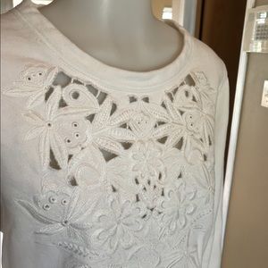 J. Crew floral cutout sweatshirt