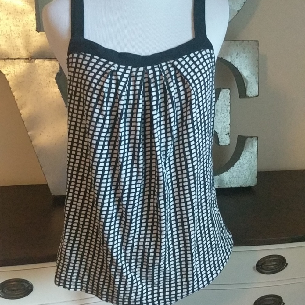 Old Navy black and white checkered tank