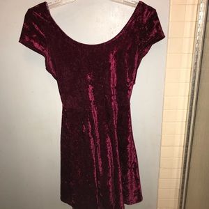 Suade maroon dress