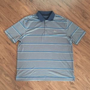 Greg Norman Polo Men's XL Navy Striped Performance