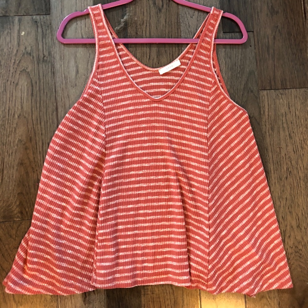 Lush Striped Ribbed Tank