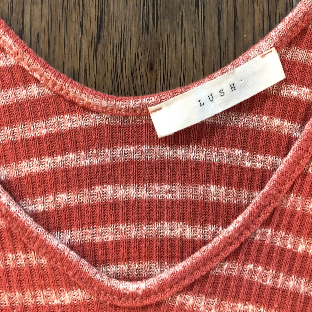 Lush Striped Ribbed Tank - Picture 2 of 2