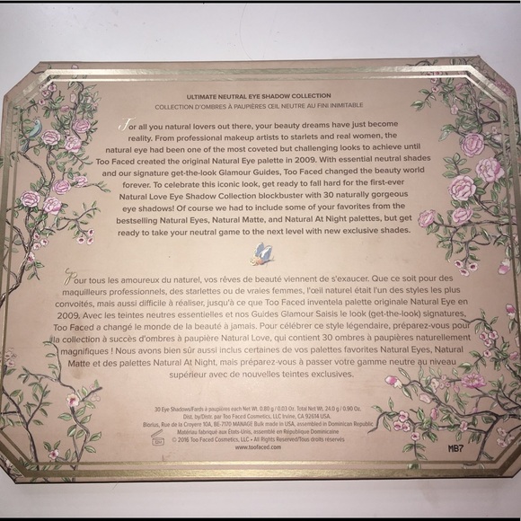 Too Faced Natural Love Ultimate Neutral Eye Palette: Review  Too Faced Natural Love Eyeshadow Palette
