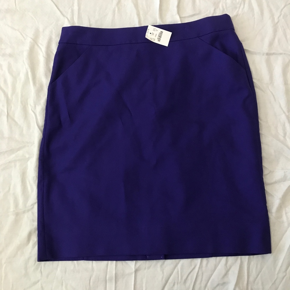 Brand New J. Crew Size 14 Purple Pencil Skirt