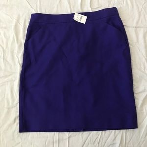 Brand New J. Crew Size 14 Purple Pencil Skirt