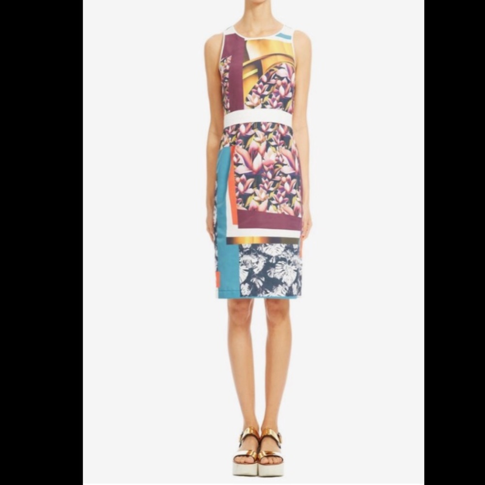 Clover Canyon Chrome Divide open back apron dress