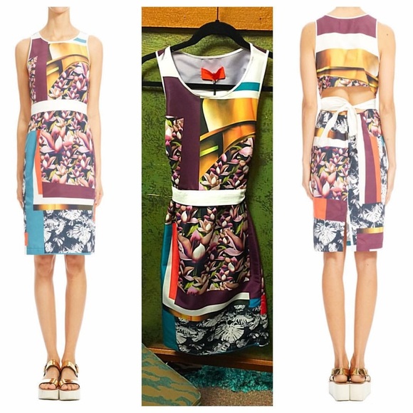 Clover Canyon Chrome Divide open back apron dress - Picture 2 of 2