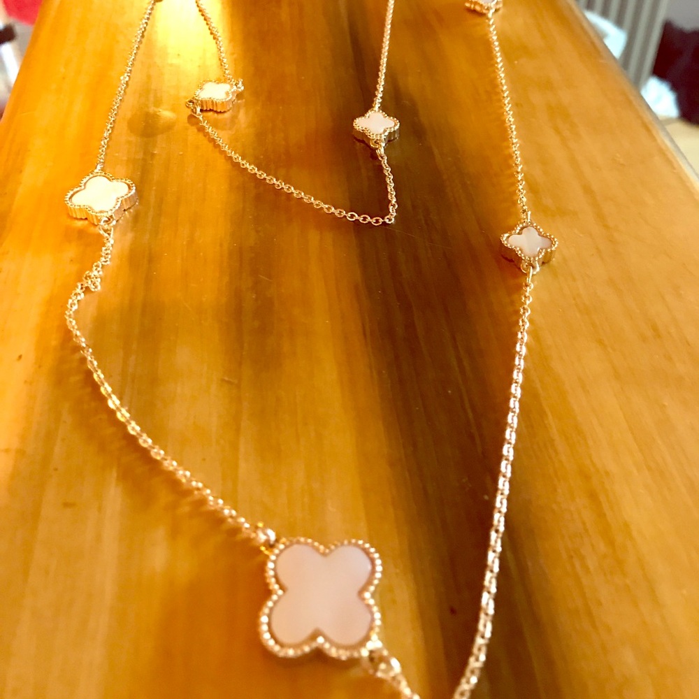 Pink layering necklace