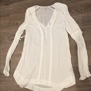 Free People long sleeve white blouse $22 OBO